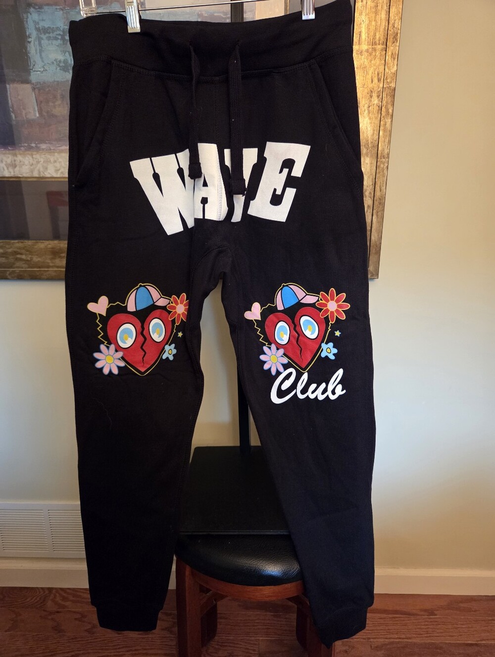 🌊Wave Club Flower Head Athletic Joggers Rod Wave Sweatpants Size Medium